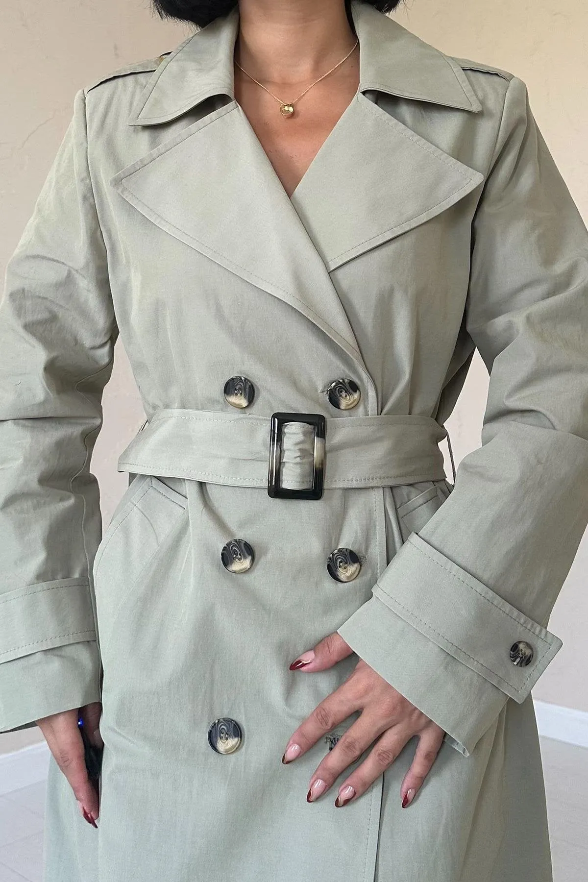 Long Belted Trench Coat - Khaki - 2*S / 2*M / 2*L