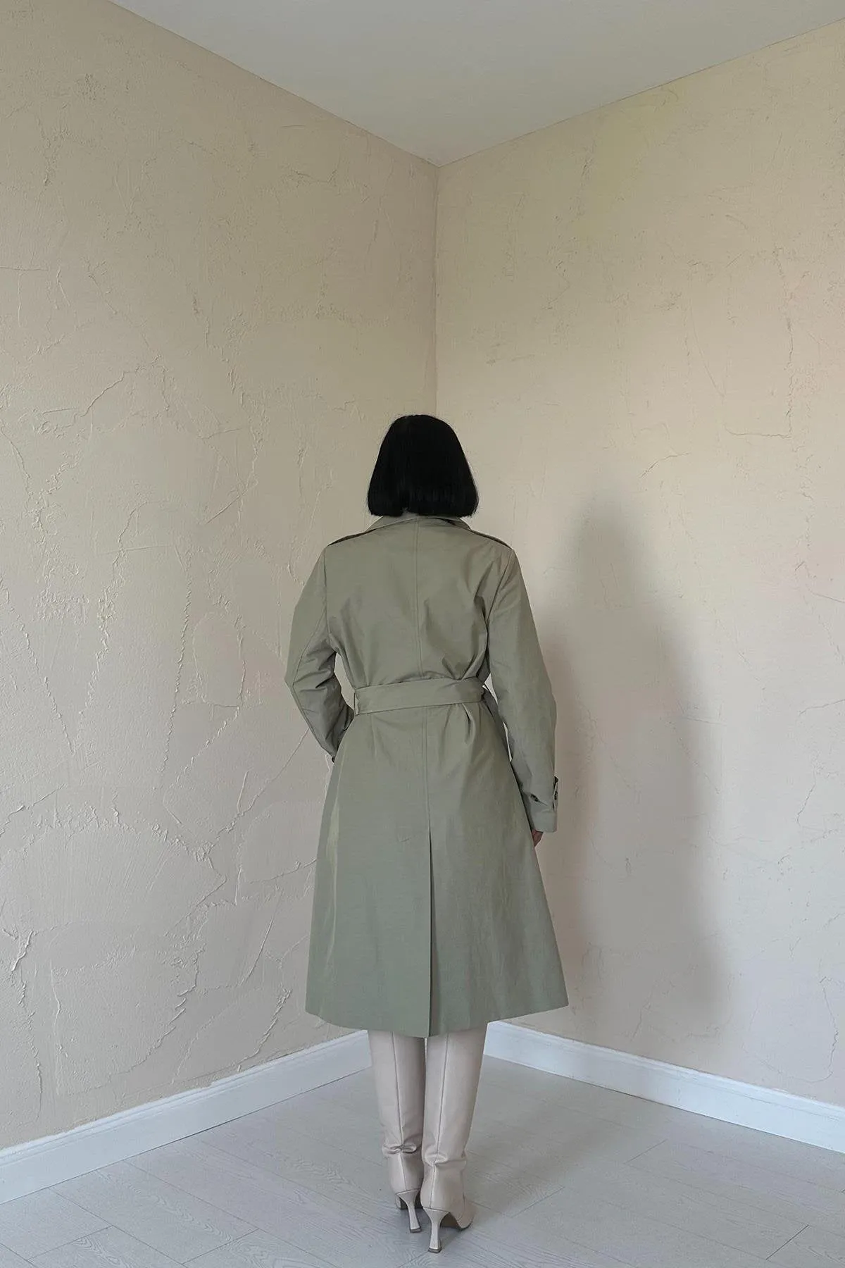 Long Belted Trench Coat - Khaki - 2*S / 2*M / 2*L