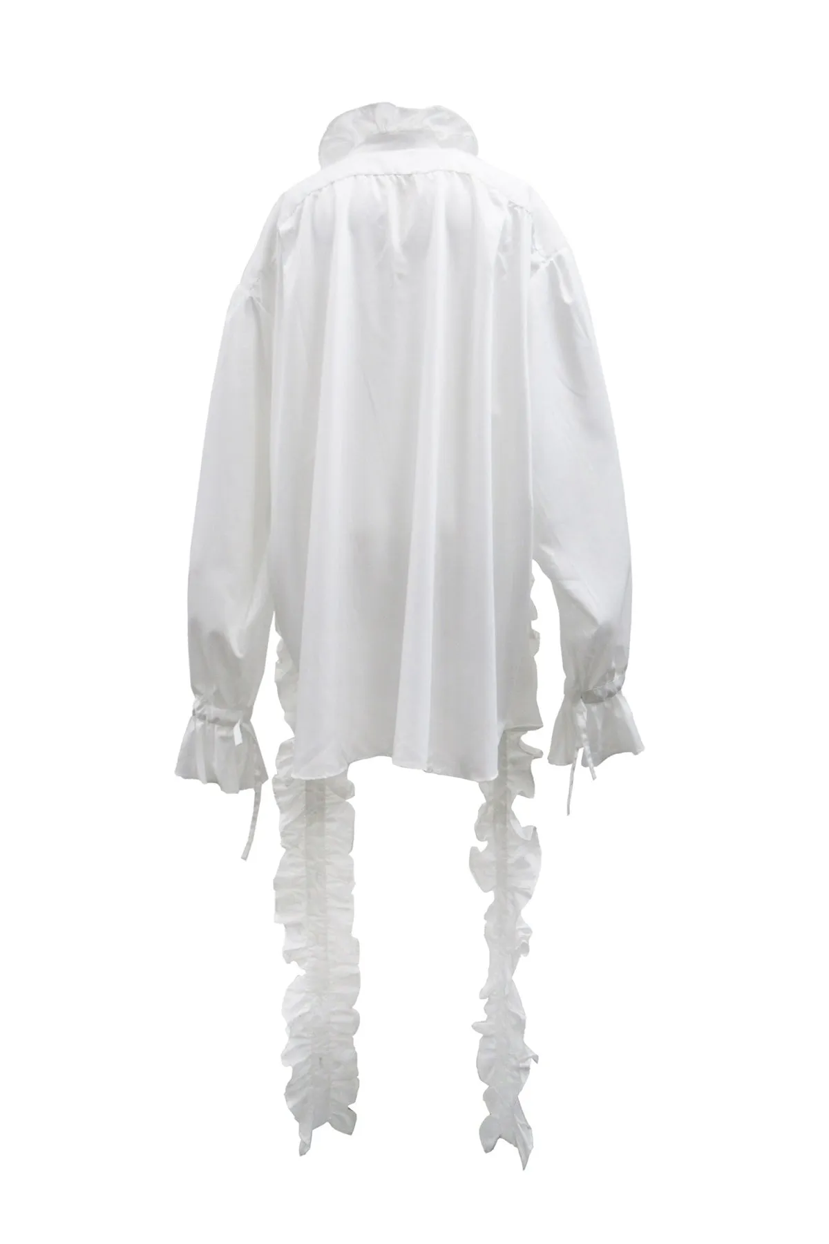 Long Frill Collar Blouse / White