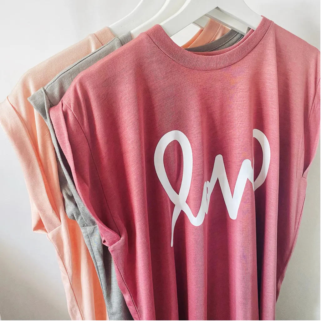 Love Is Love Raw Hem Tee