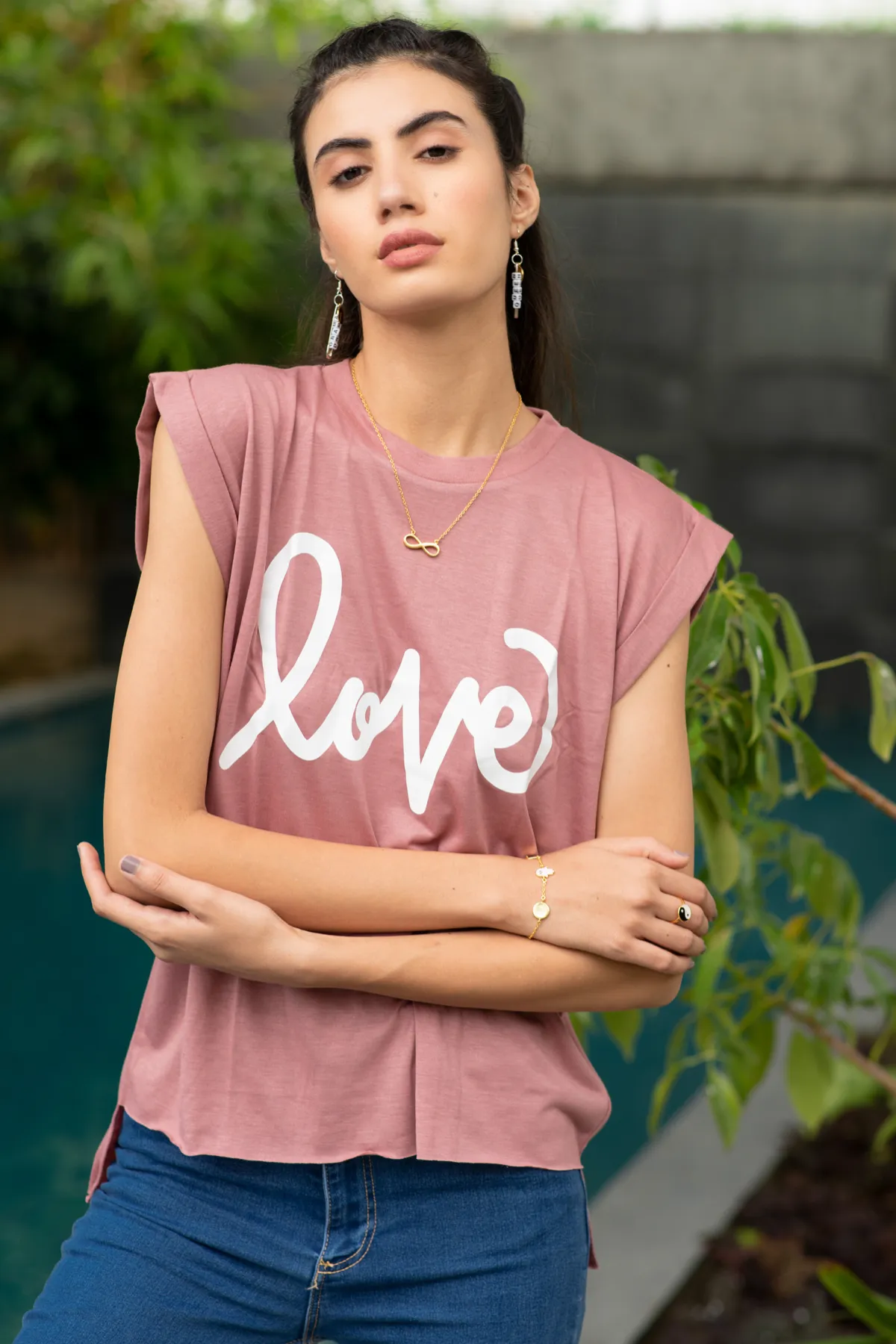 Love Is Love Raw Hem Tee