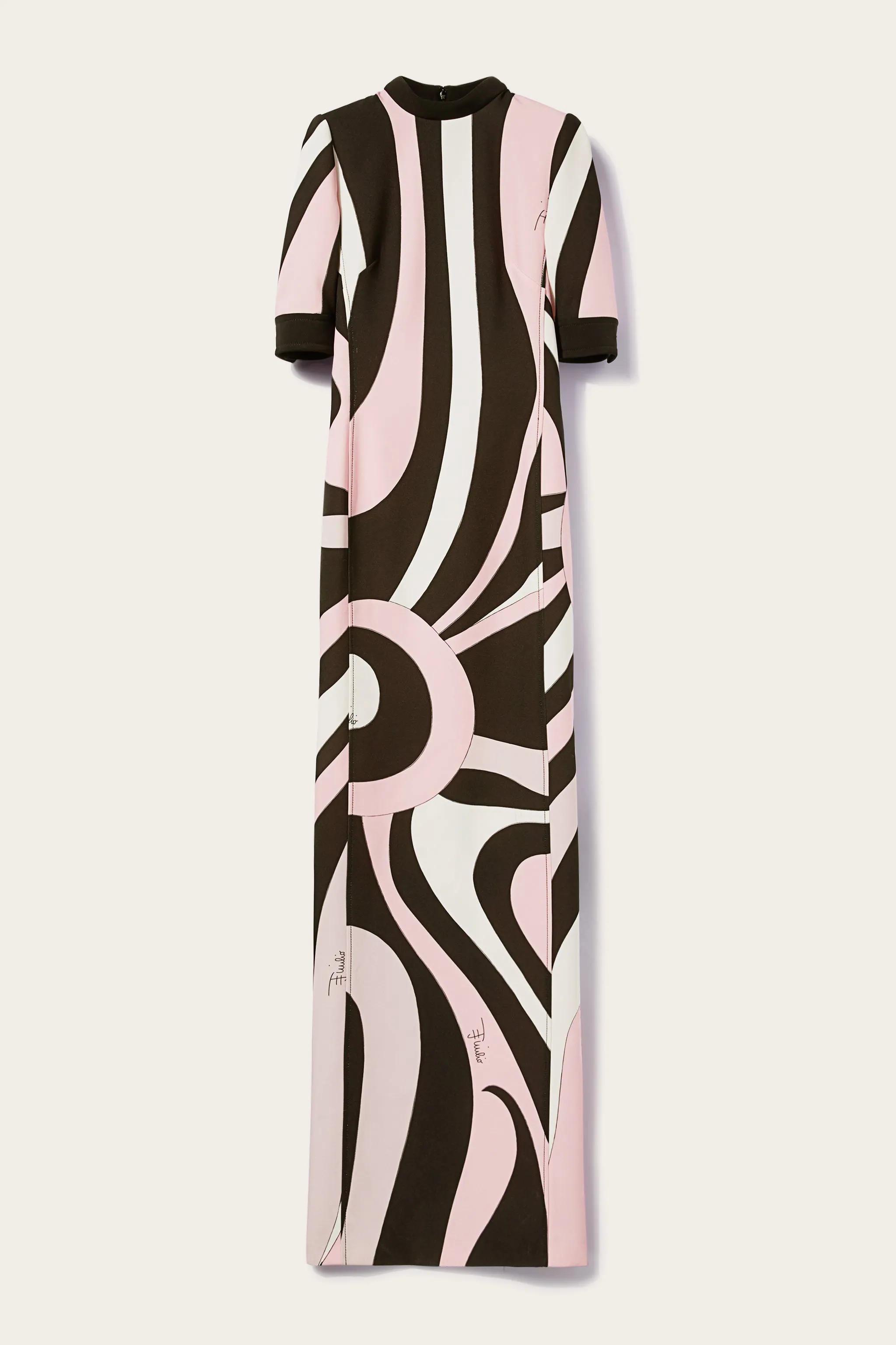 Marmo-Print Long Dress