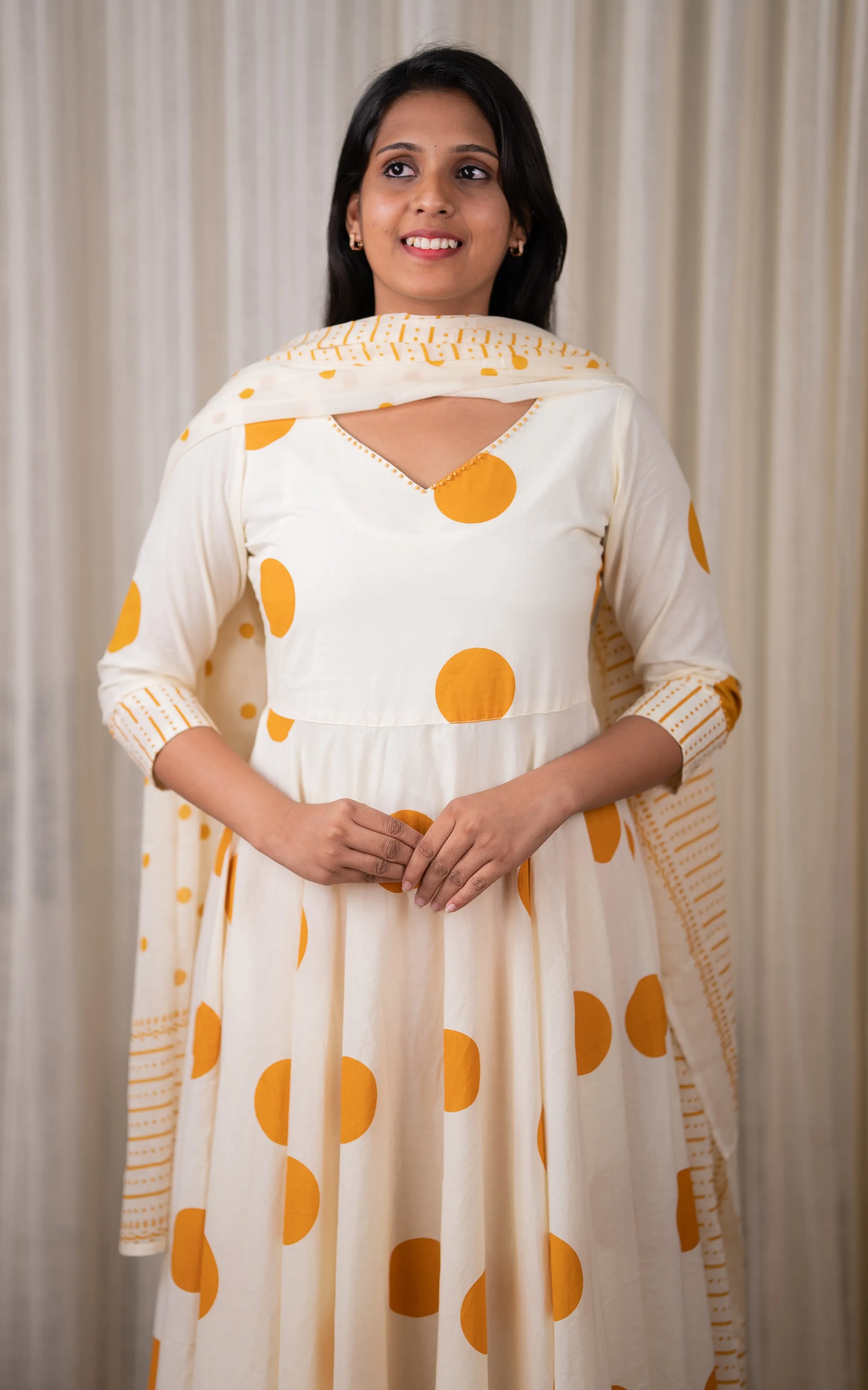 Samriddhi Mustard (Kurti Dupatta)