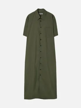 SHORT-SLEEVE PETER SHIRT DRESS (KHAKI)