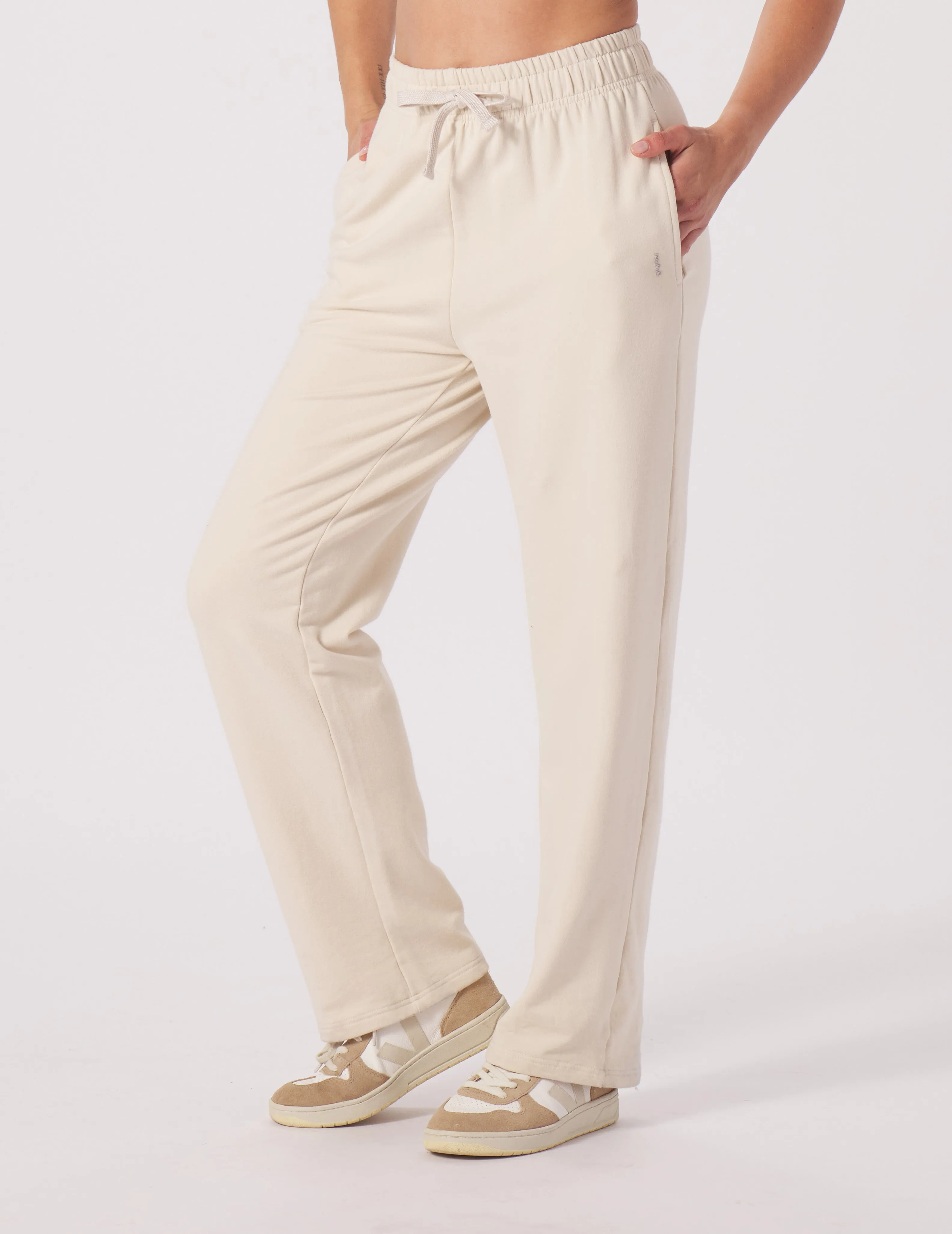 Straight Leg Sweatpant: Oatmilk