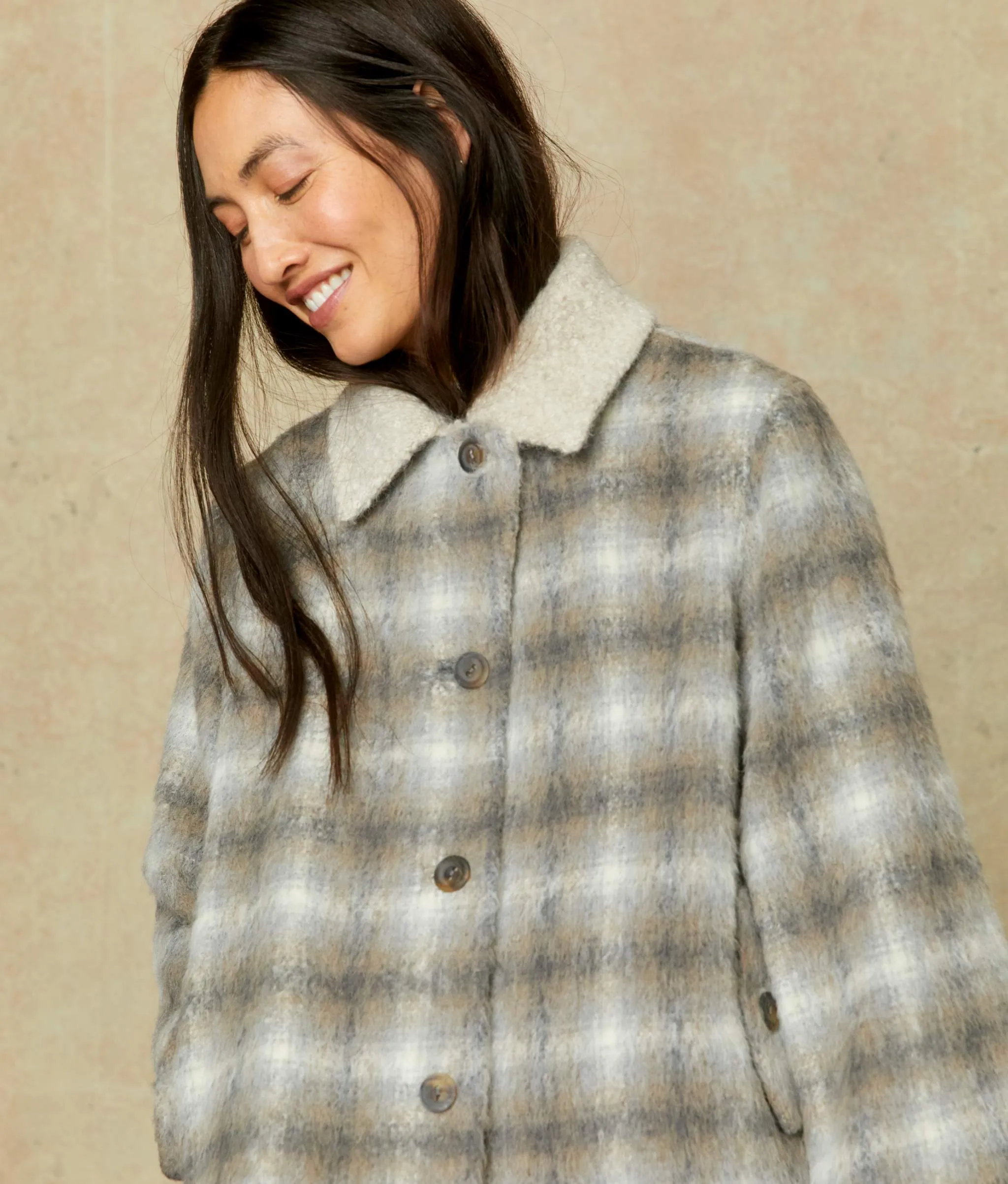 The Annika Jacket | Pewter Plaid