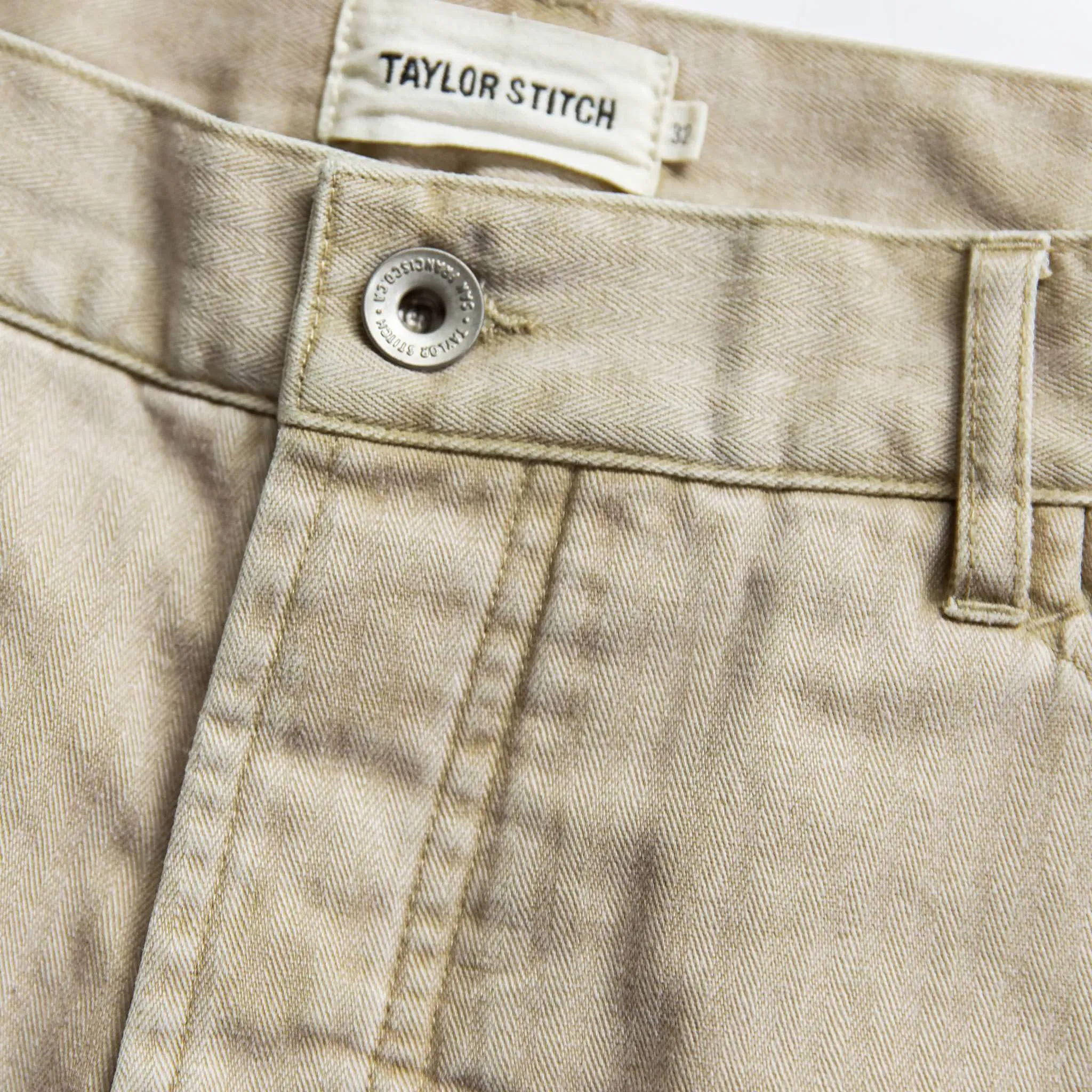 The Camp Short in Khaki Herringbone