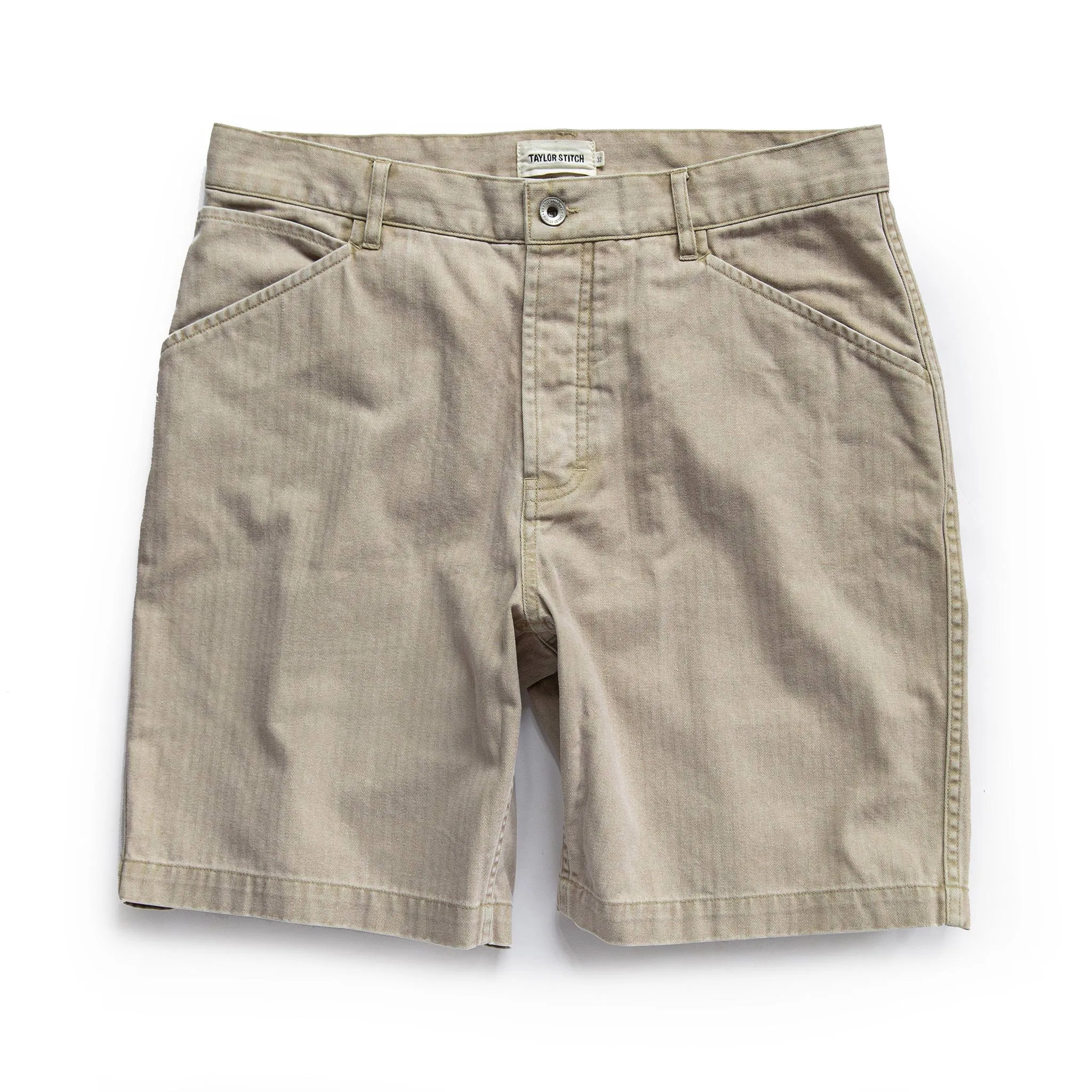 The Camp Short in Khaki Herringbone