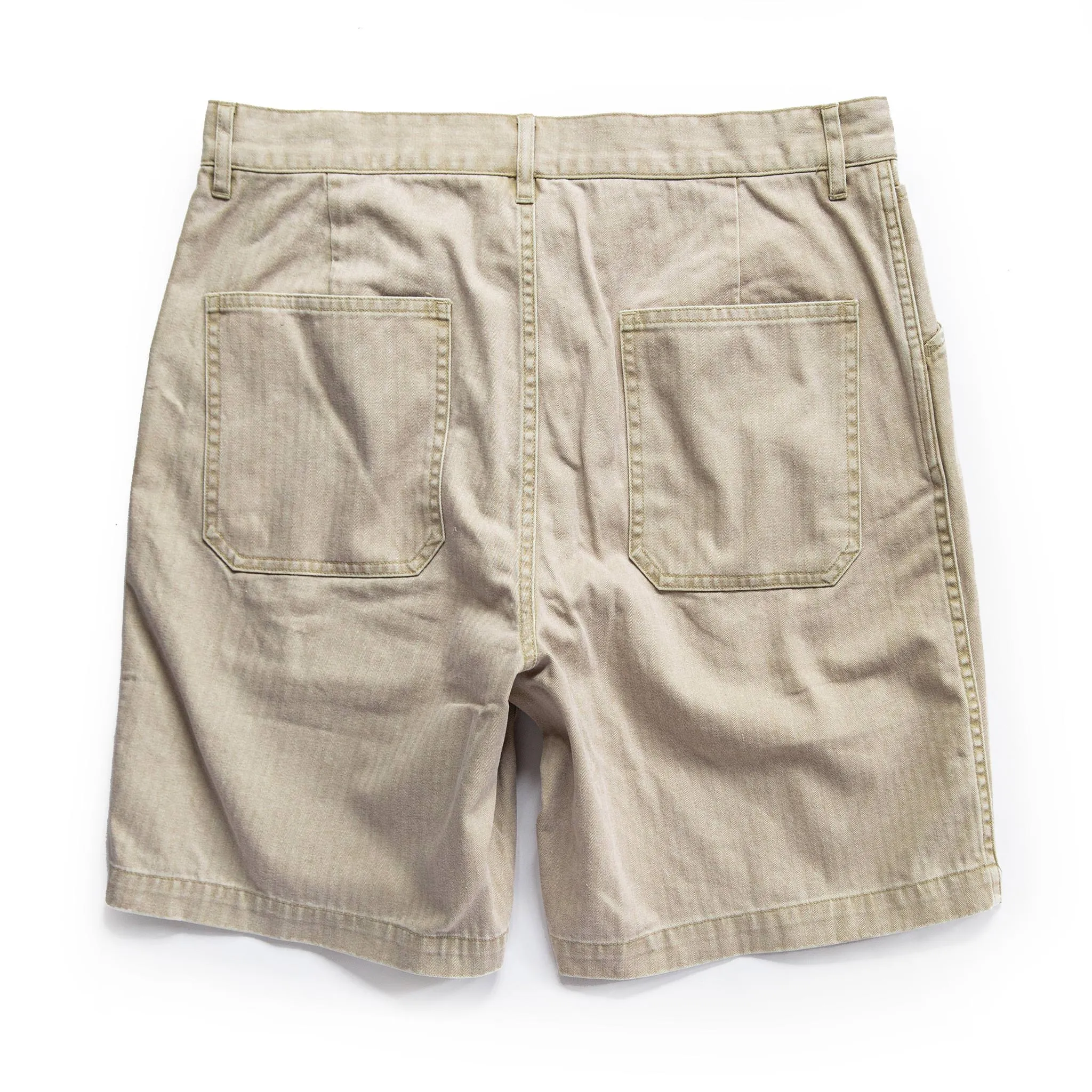 The Camp Short in Khaki Herringbone