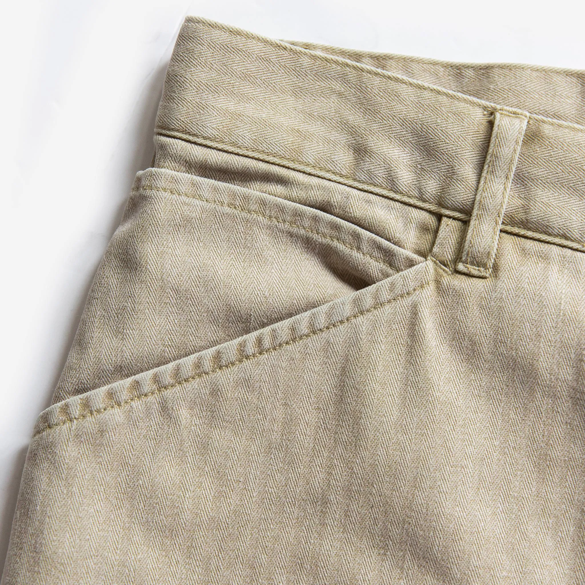 The Camp Short in Khaki Herringbone